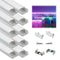 Muzata 10Pack 3.3FT/1M LED Channel Aluminum U Shape Silver LED Strip Diffuser