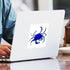 CafePress Vibrant Blue Crab Bumper Sticker - Square Car Decal
