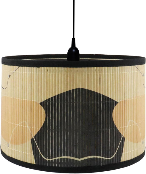 Crapyt E27 Drum Wood Lampshade, 11.8" 11.8" 7.87" Round Removable Lamp Cover,
