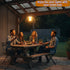 3000lm E27 Bulb,Cool White,5 HULPPRE Solar Light Indoor&Outdoor,Solar Shed Light Daytime or Night,Classic Metal