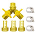 Brass 3 Way Shut-Off Valve - 5/16" Hose Barb Y Shaped Ball Valve for Water/Fuel/Air