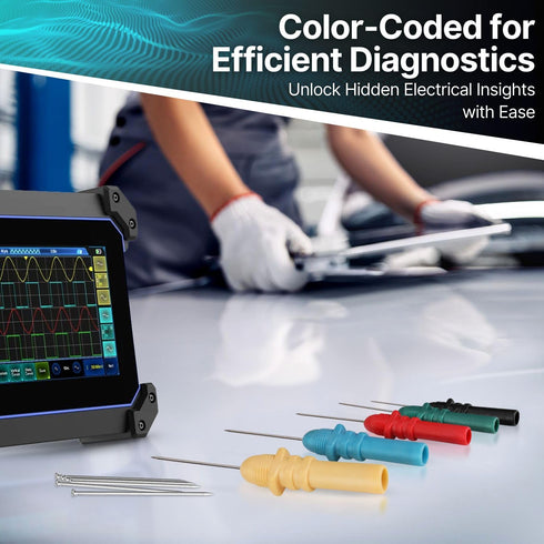 TNP Products HT307 Set (Set 5, Hantek Probe Kit - Back Probe Pins - Oscilloscope Probes for Automotive Diagnostic Test