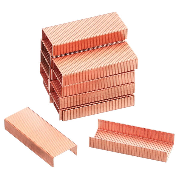 PATIKIL 24/6 Staples, 2000 Pcs, Jam Free Sharp Chisel Point Stapler Refill for Desktop Stapler, Rose Gold
