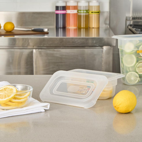 1 Pack 1/9 Commercial Restaurantware Food Storage Container Lid Fits Size Food Pan Polypropylene Plastic Cover Clear