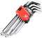 MAXPOWER 9PCS Long Arm Ball End Hex Key Wrench Set, Industrial Grade Allen Wrenches, CR-V Steel, SAE Size 1/16 - 3/8