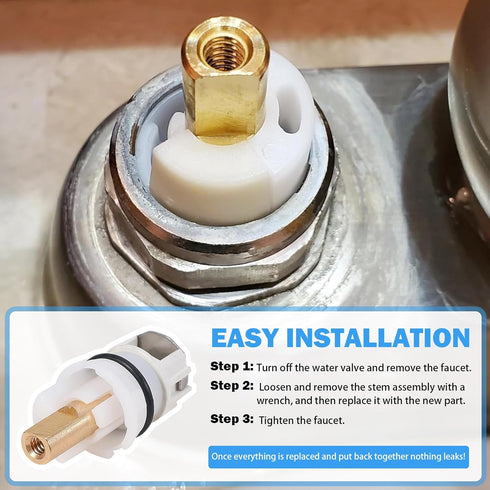 RP25513 Faucet Stem Assembly Compatible with Delta Two Handle Faucet Repair Kit, 2-PACK