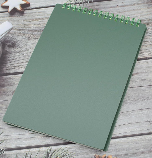 Yansanido 4 Pcs A5 Top Bound Spiral Notebook, 4 Color Thick Plastic Hardcover, 80 Sheets (160 Pages) College Ruled