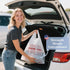 1000 Count 11.5" 6.5" 21", IUI Thank You T-Shirt Plastic Bags, White Grocery Bags with Handles, x x Retail Shopping