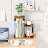 Gannyfer Wood Desktop Shelf, Freestanding Small Bookshelf Desk Hutch, 3 Tier Storage Display Rack for Books, Plants,