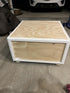 Mysummer 4PCS White Round Bun Feet Wood Sofa Legs Solid Wood Furniture Legs for Cabinet Sofa Ottoman TV Stand Loveseat