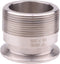 DERNORD 2'' Tri Clamp Adapter to 2 Inch MNPT Thread Ferrule Sanitary Pipe Fitting