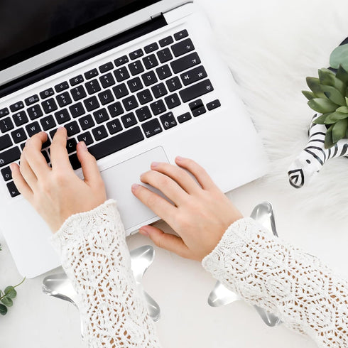 Elbow Gel Wrist Rest for Keyboard and Mouse Transparent White Sea Star Pad Cushion Ergonomic Cute Clear Cool Mouse