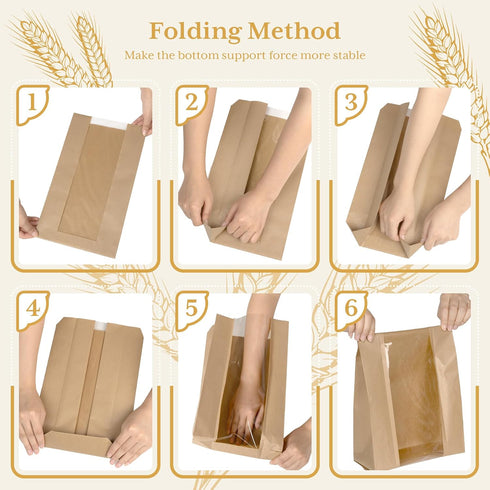 200 240 14x8.3x3.5 inches Bread Bags for Homemade Bread, Pcs Sourdough Bags with Window and Sealing DIY Stickers, Large