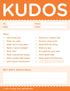 Trainers Warehouse Kudos for Work - Set of 10 Note Pads (Orange) | Clever & Colorful - Recognize Large or Small Contributions, & Inspire Continued Efforts | 4"W x 5.5"L