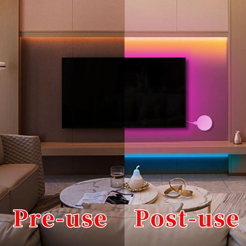 25FT 44 QZYL LED Lights for Bedroom, RGB LED Strip Lights with Keys IR Remote, Smart LED Light Strip with Adhesive