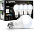 Dusk to Dawn Sensor LED Outdoor Light Bulb, A19 13W (100 Watt Equivalent), Daylight White 5000K, 1200LM, 4-Pack
