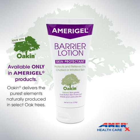 AMERIGEL Barrier Lotion, 6 oz. - Skin Protectant for Chafed, Cracked, and Chapped Skin