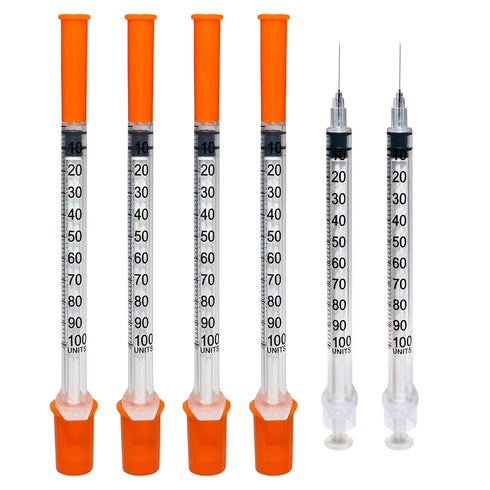 29 Gauge 1cc 1/2 Inch Syringes, Individually Wrapped Package of 30