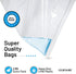 12 Large Plastic Bags with Zipper Top, 5 Gallon 18" x 24" Storage Bags for Clothes, Travel, Moving