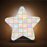 Burbuja 0.2W Watercolor Checkered LED Night Light Plug into Wall Star-Shaped Nightlight Dusk to Dawn Auto Sensor