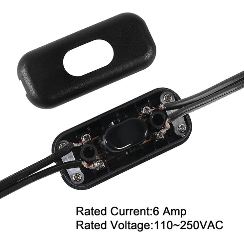 4PCS Inline Cord Switch On/Off for Appliance or Bedroom Table Lamp, in Black