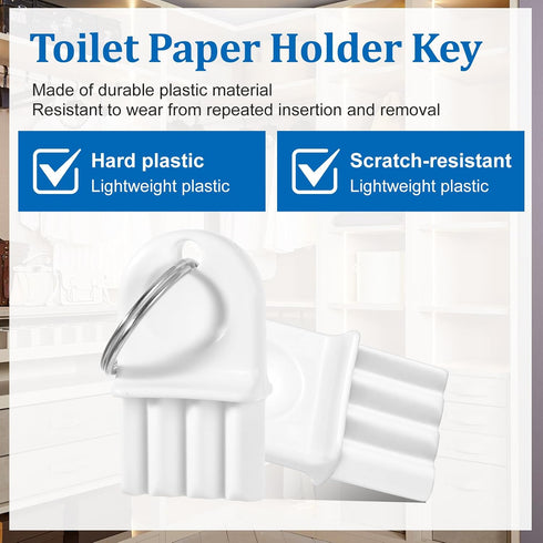 CIATBYYJ 10 5 Commercial Pcs Paper Towel Dispenser Keys, Universal Dispenser Key with Key Rings, Tissue Dispensers Keys