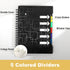 CAGIE 2 Pack College Ruled Spiral Notebooks - 480 Pages, 5 Subject with Tabs, A4 Notebooks
