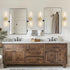 2-Light Lanhall Brushed Brass Gold Bathroom Light Fixtures Over Mirror Modern Vanity Light Wall Lighting with Clear
