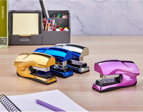Bostitch Office Heavy Duty Stapler, 40 Sheet Capacity, No Jam, Half Strip, Metallic Purple for Classroom or Office