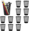 YY YEARCHY Pen Pencil Holder for Desk, Mesh Organizer Cup Holders for Home Office Makeup Brush (Black, Medium 12 Pack)