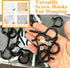 Datttcc 25PCS 2.3 Inch,Black Hanger Hooks with Safety Lock,Heavy Duty Hooks for Hanging, Christmas Patio Lights, String