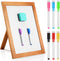 Desktop Whiteboard with Stand, 14"x11", Wooden Frame, 8 Marker Pens, 1 Magnetic Eraser for School Office Restaurant