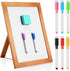 Desktop Whiteboard with Stand, 14"x11", Wooden Frame, 8 Marker Pens, 1 Magnetic Eraser for School Office Restaurant