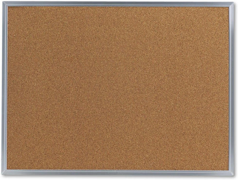 Universal 43612-UNV 24 in. x 18 in. Cork Bulletin Board, Tan Surface, Aluminum Frame