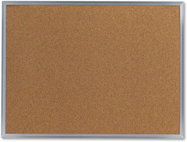 Universal 43612-UNV 24 in. x 18 in. Cork Bulletin Board, Tan Surface, Aluminum Frame