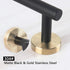 NearMoon Bathroom Towel Bar, 1 Pack Wall Mounted Towel Holder, Matte Black & Gold, 9 Inch Thicken Stainless Steel