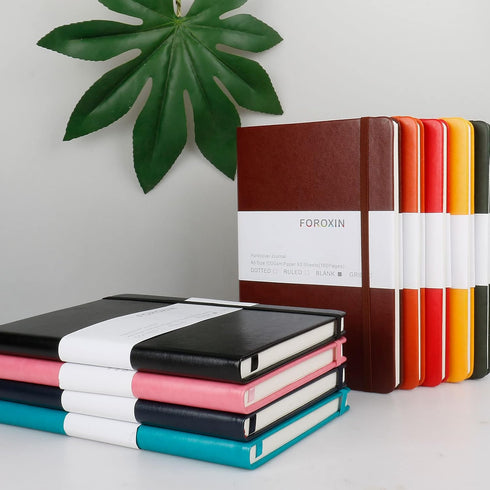Blank Journal Notebook, Dark Blue, 160 Pages, Medium 8.3x5.7 inches, 100 gsm Thick Paper, Hardcover
