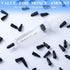 1000 Pieces Syringe Tip Caps, Black Dispensing Needle Tip Caps with Storage Box for Luer Lock Syringes