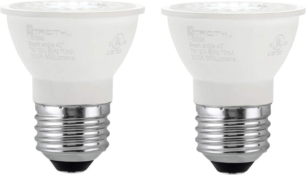 Xtricity Dimmable LED PAR16 Spot Light Bulb, 50W Equivalent (7W), 500 Lumens, 3000K Soft White, 2 Pack