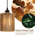 1 Pack, Bulb BoostArea Rattan Pendant Lights Kitchen Island, Farmhouse Chandelier with Handwoven Wicker Shade