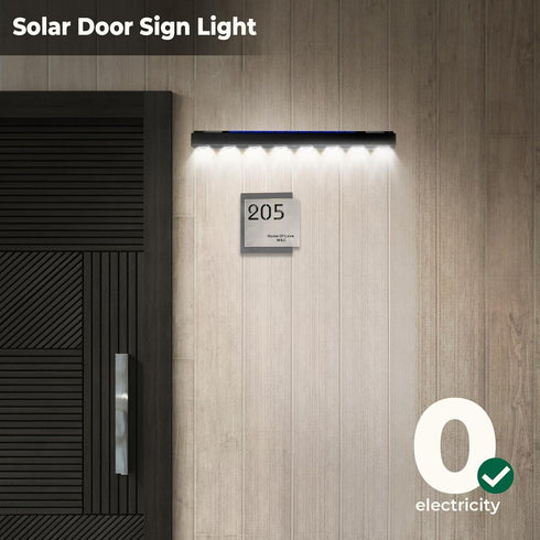 RaStatic Number,Commercial Solar Real Estate Sign Posts Lights - Outdoor Dusk to Dawn Solar LED Signboard Lights