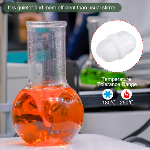 YOKIVE 2 Pcs Magnetic Stir Bar, Laboratory Bar with Ring Shape for Stirring Liquids - White, 0.31-Inch