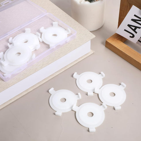 Bruislard 10 Pack E27 3/7" Lamp Shade Adapter Ring, to Lampshade Reducer Rings, Lampshade Making Supplies Adapters