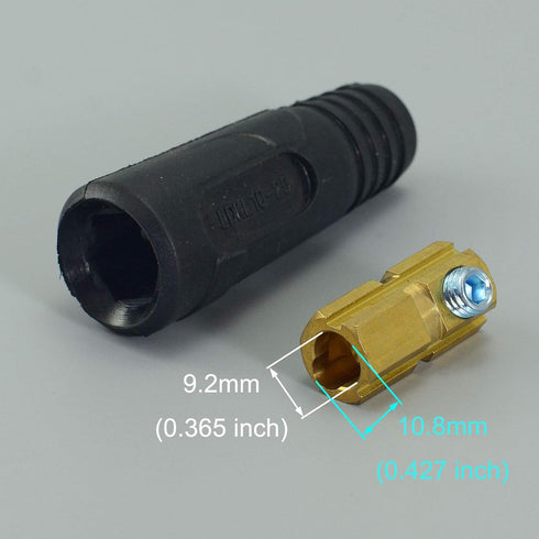 RIVERWELD TIG Welding Cable Panel Connector-plug DKJ10-25 & EDKL10-25, 200Amp Dinse Quick Fitting 4pcs
