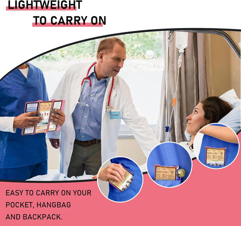 Nursing Clipboard Foldable - 3 Layers Aluminum with Cheat Charts for Students, Nurses, and Doctors