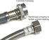 Toilet Supply Line - Braided Stainless Steel Water Connector, 3/8 Female Compression x 7/8 Female Ballcock Thread (4,