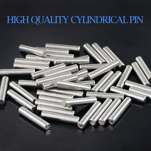 Glarks 50-Pieces Stainless Steel Dowel Pin 5x25mm Shelf Support Pegs, Fasten Elements Pin Rod