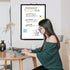 Double-Sided White Board with Black Aluminium Frame, 36" x 24" Magnetic Dry Erase Board for Home, School, Office