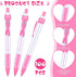 Yeaqee 100 Pcs Pink Breast Cancer Awareness Pen | 0.7 mm Black Ink Cancer Awareness Ribbon Pen with Rubber Grip