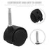 4pcs Garneck Plastic Caster Wheels for Furniture with Brake for Office and Gaming Chairs Swivel Replacement Wheels